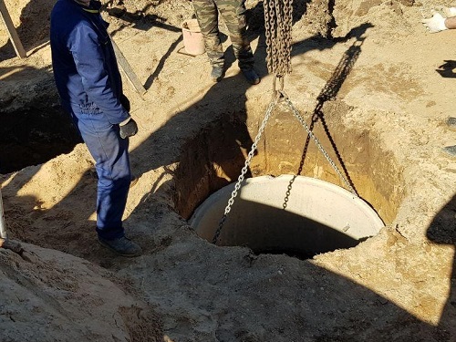 Переливной бетонный септик в Заславле